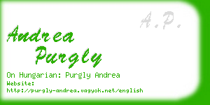 andrea purgly business card